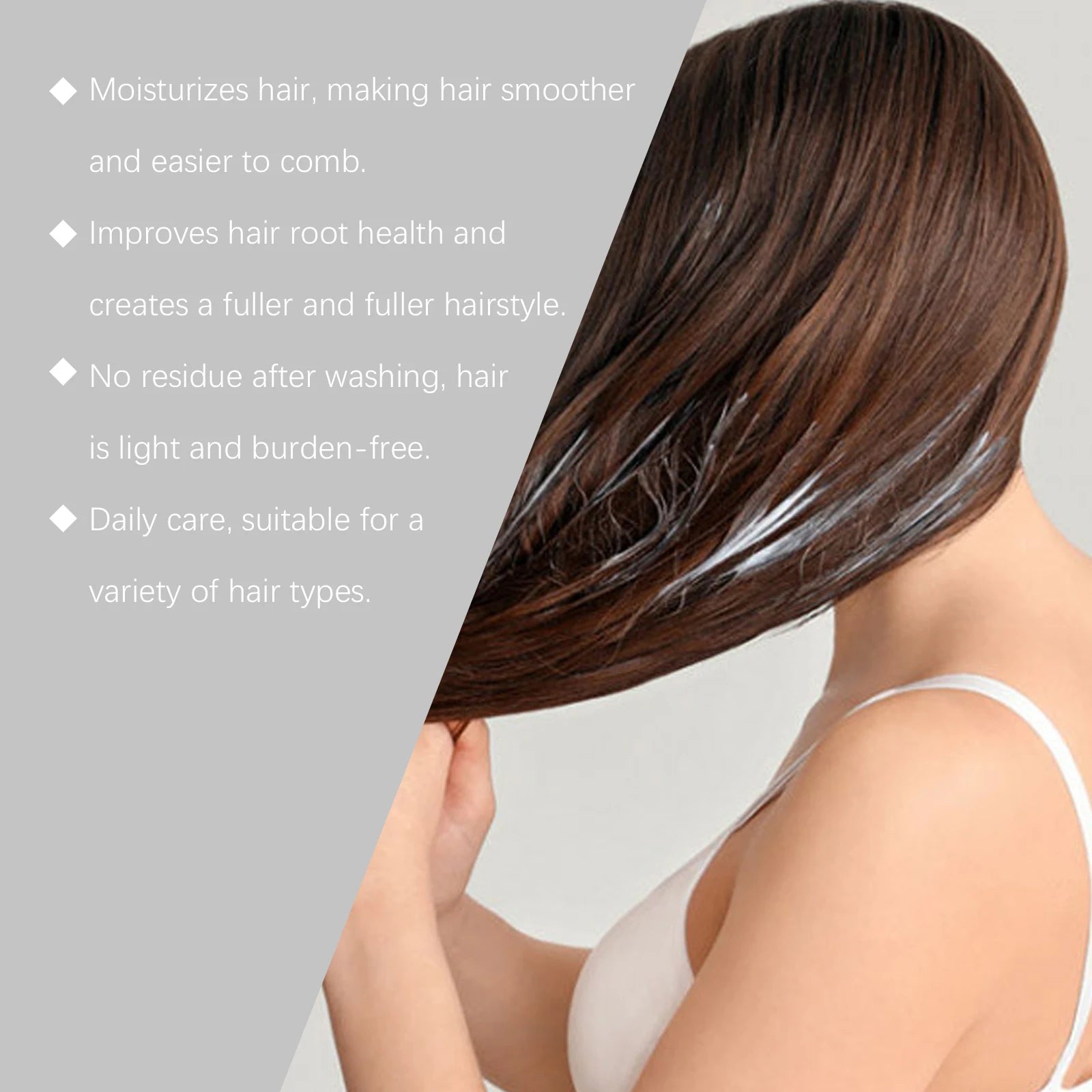 Rice Shampoo Reduces Hair Loss, Deep Nourishes, Restores Dry Hair