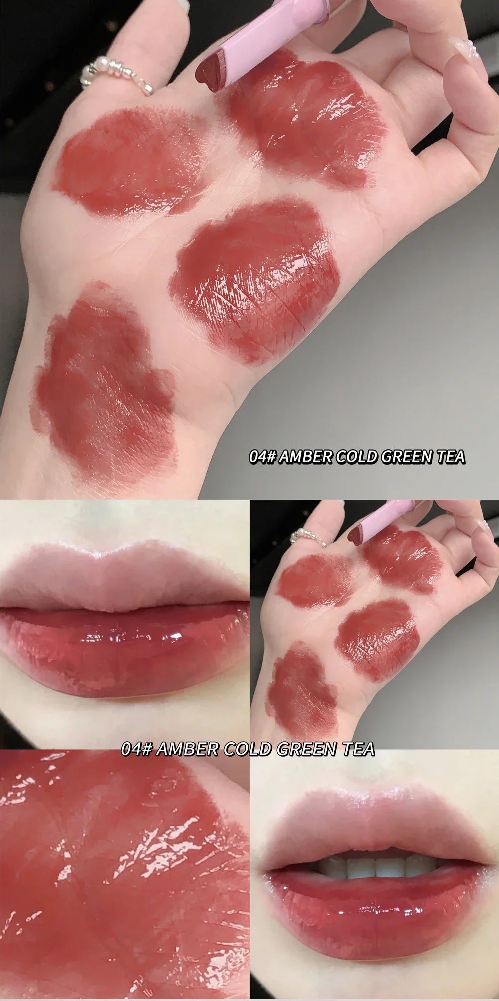 Son Thạch Dưỡng Ẩm Hình Tim Ánh Nước Pha Lê