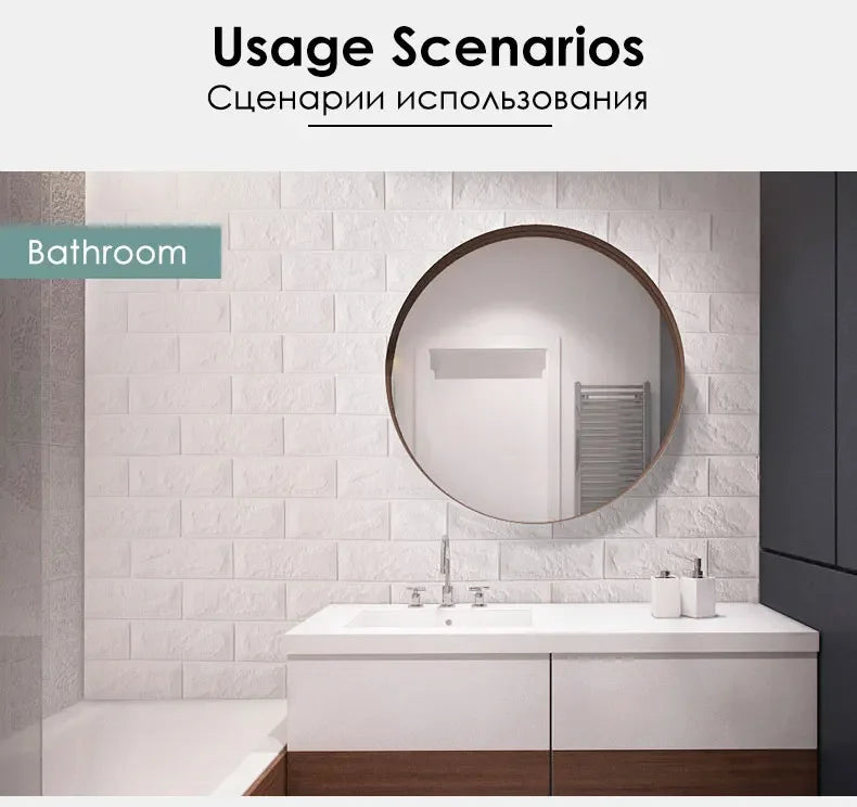 10Pcs 3D Self-Adhesive Wall Stickers Living Room Home Luxury Wall Decor Peel and Stick DIY Modern Wallpaper Bathroom Waterproof