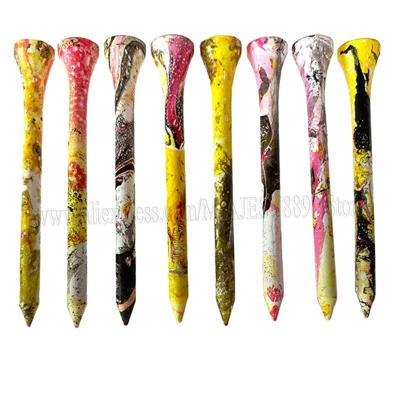 Painted Wooden Tee 70/83mm Durable and Beautiful Golf Accessories