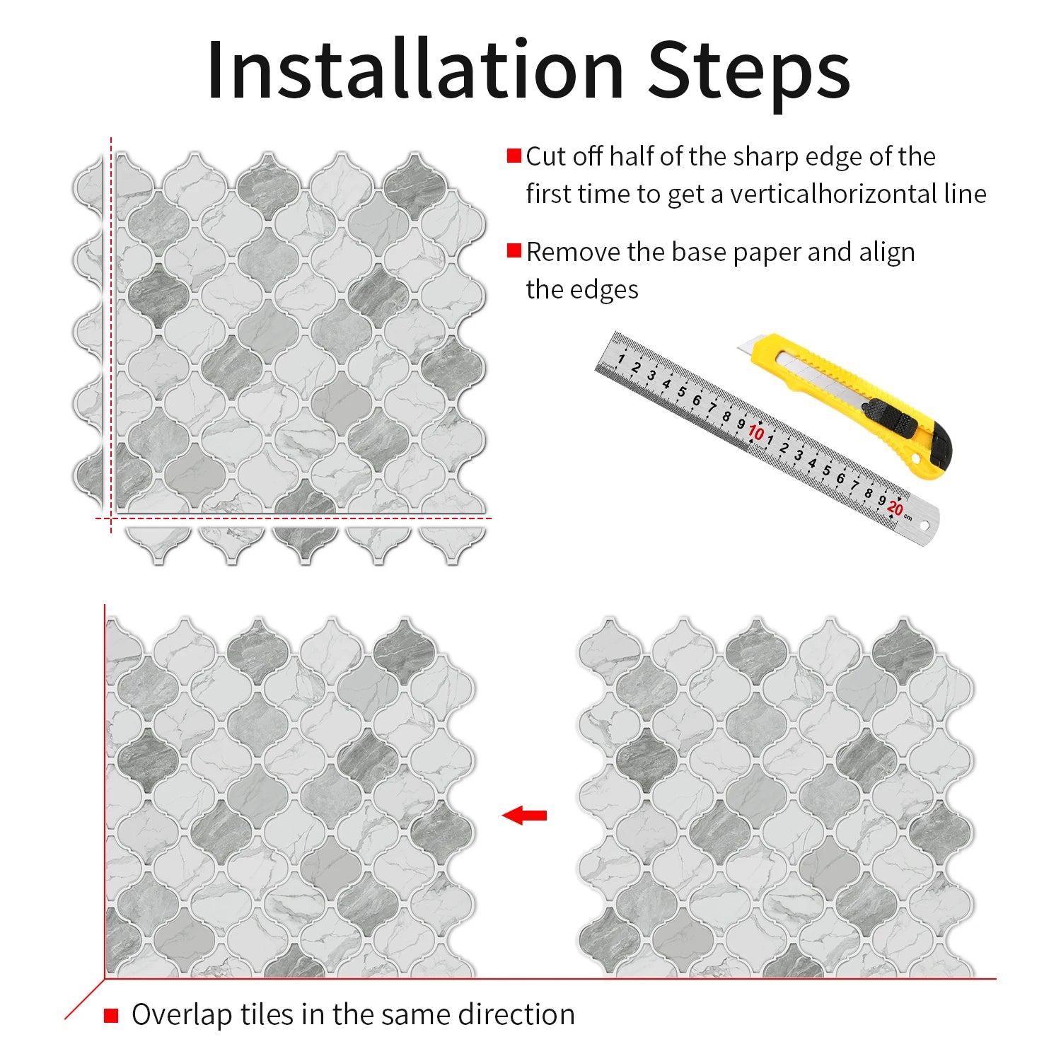 Nhãn Dán Vân Đá Xám Chống Nước DIY Nhà Bếp & Phòng Tắm