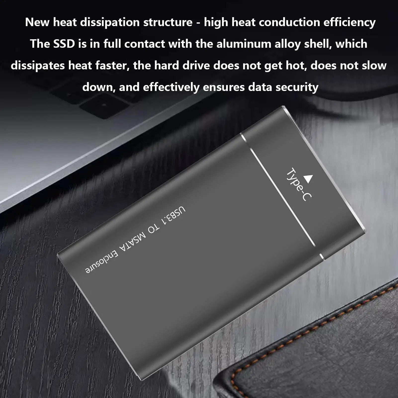 500GB Portable Hard Drive Connects to USB for Data Storage