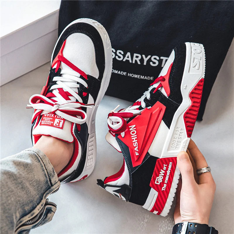 Red Fashion Couple Shoes Hip Hop Style Men And Women