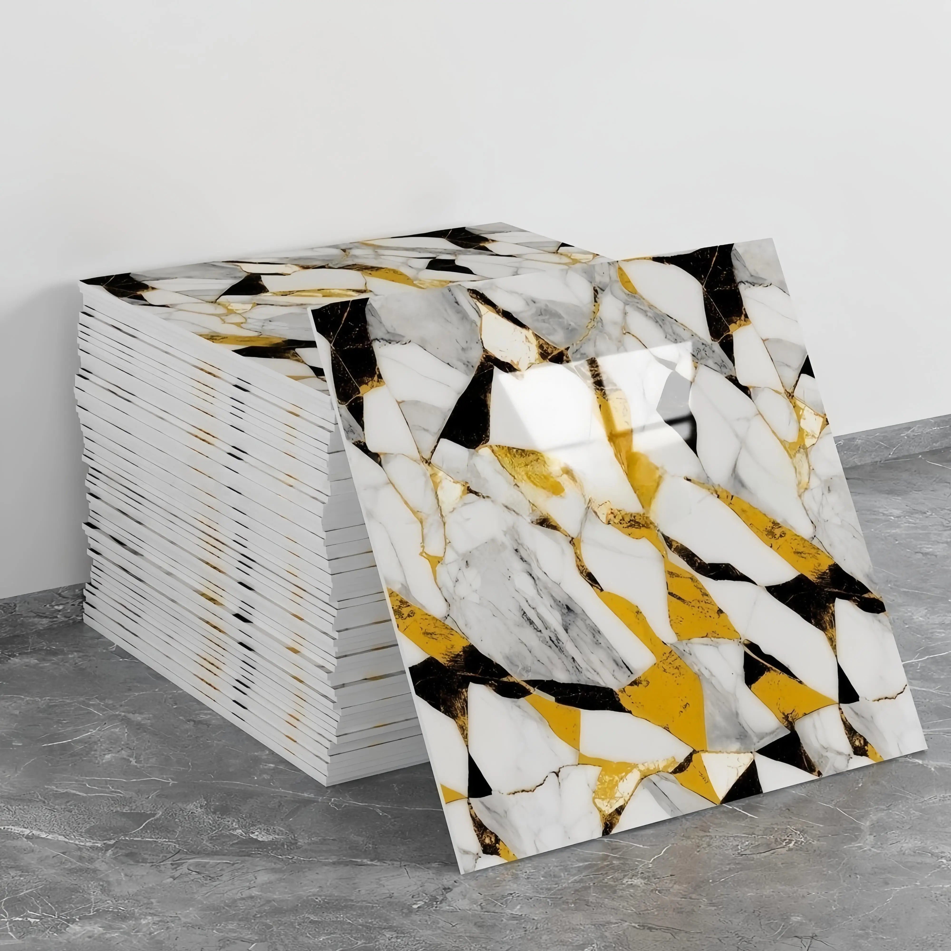 Peel and Stick Floor Tile Stickers Waterproof Vinyl Flooring Marble Vinyl Tiles for Kitchen Bedroom Laminate Flooring Bathroom