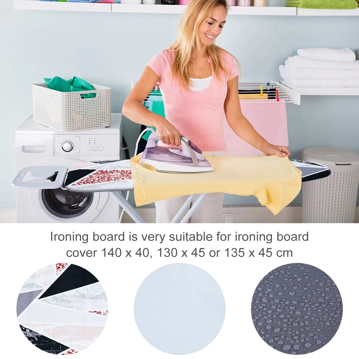 Ironing Board Cover 55 X 20 Inch Anti-scald Ironing Board Pad Scorch Resistant Heat-resistant Ironing Board Protective Cloth