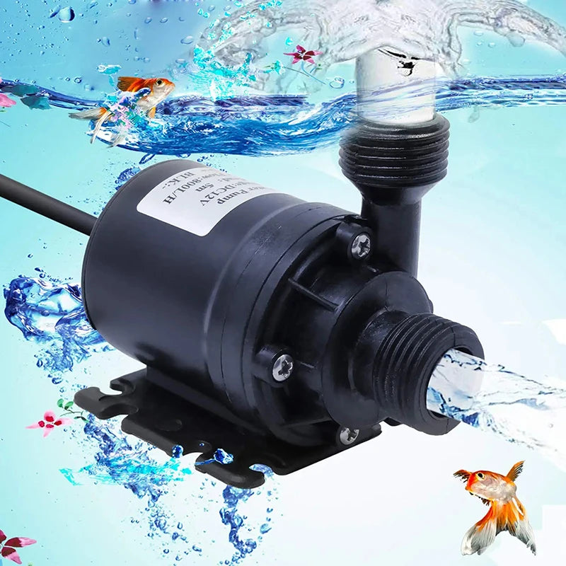 500W 800L/H Solar Panel Power Bank Water Pump Set Ultra-quiet Submersible Water Pump Motory Fish Pond Garden Fountain Decoration - Daisan Mart