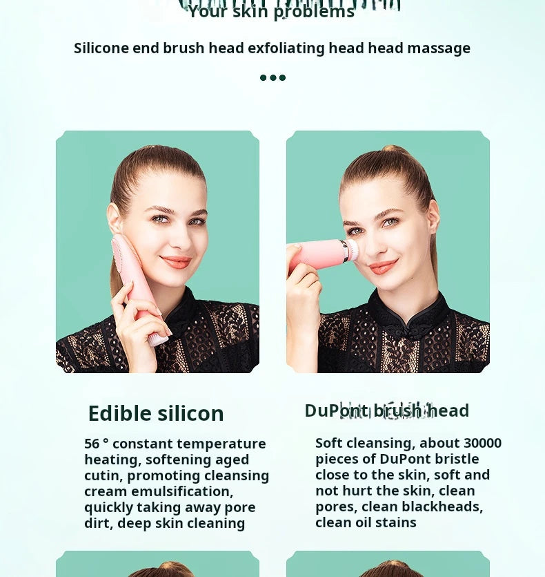 Multi-function Deep Cleansing Warm Vibrating Facial Cleanser