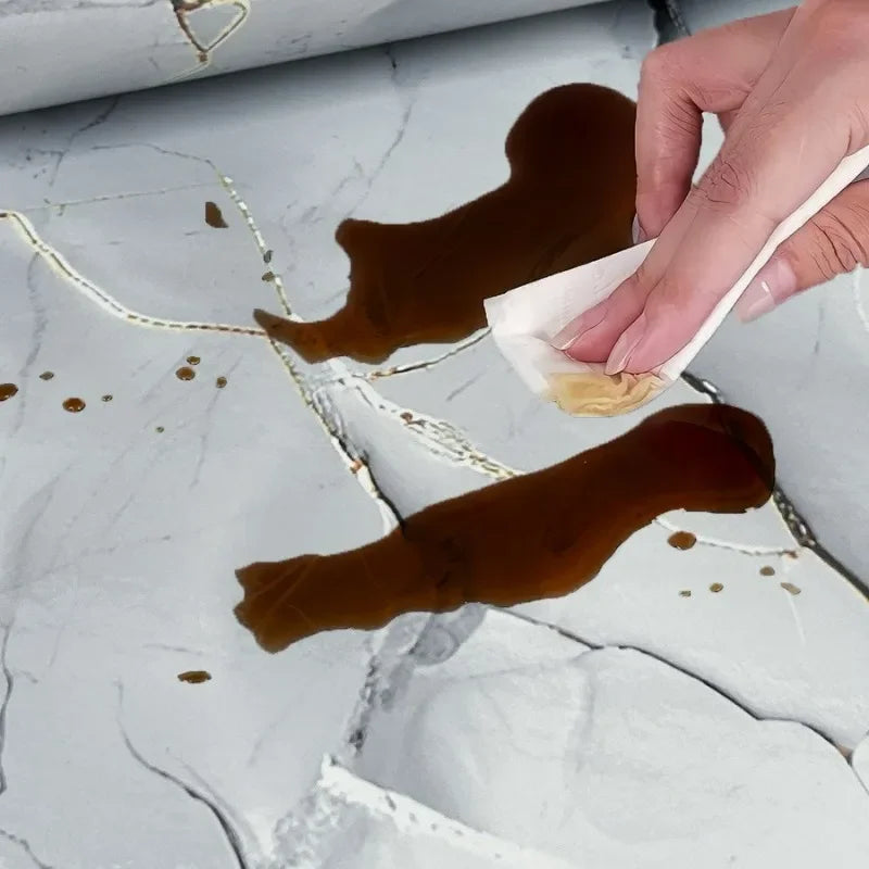 PVC Self-Adhesive Stone Pattern Wallpaper for Kitchen Decoration