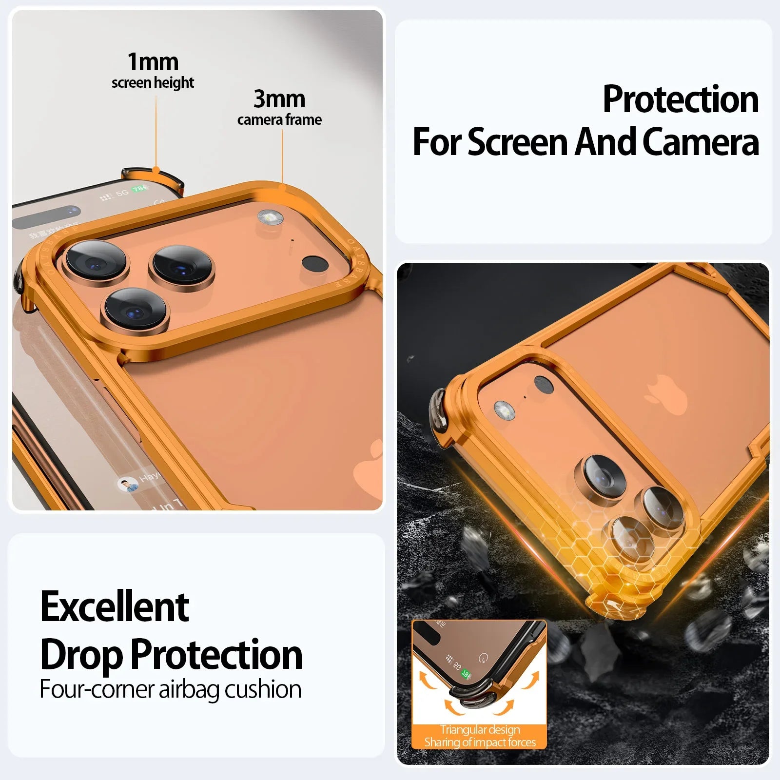 Aluminum alloy Metal Phone Case For iPhone 17 16 Pro Max 17Air Minimalist Support Wireless Charging Ultra-thin Protecitve Case - Daisan Mart