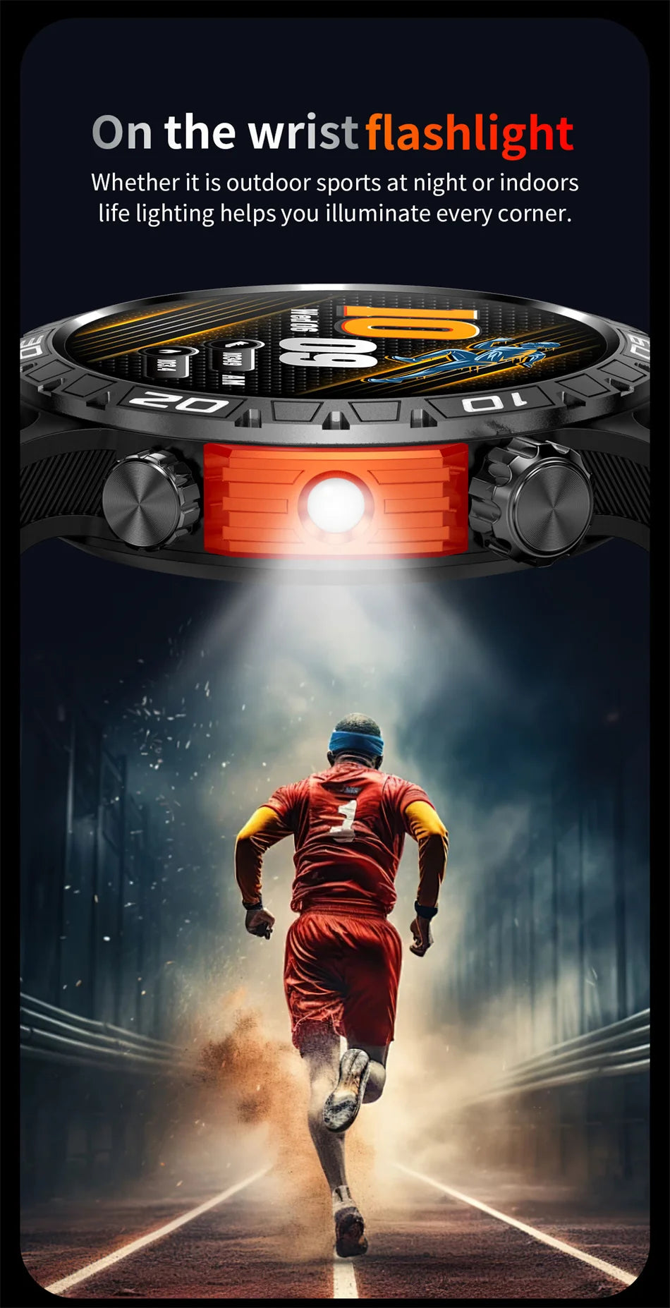 Đồng Hồ Thông Minh Nam LED, Định Vị, Chống Nước IP68