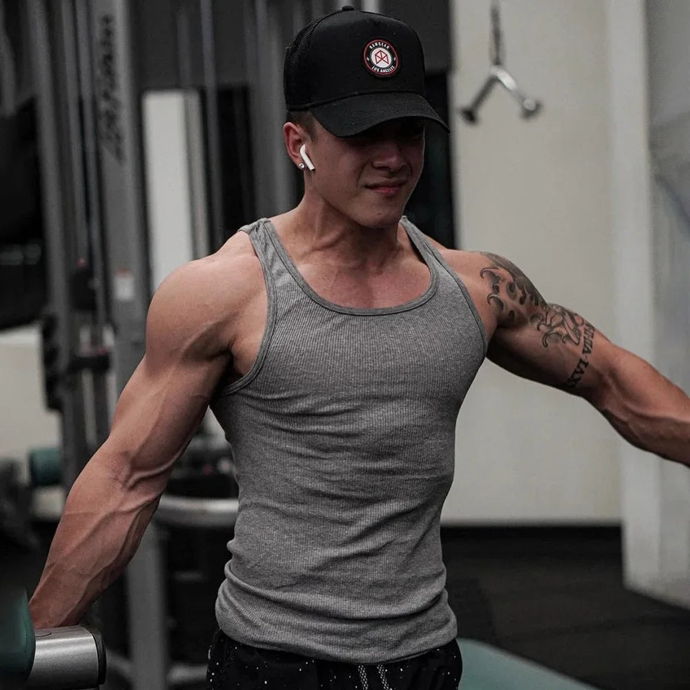 Men's Gym Tank Breathable Size M-3XL Body Fit