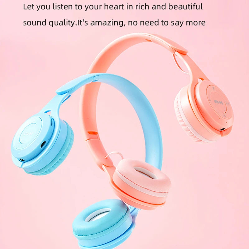 Foldable Bluetooth headphones for kids with standard sound