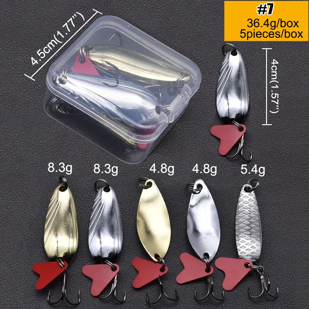 Mồi Câu Kim Loại JYJ Đa Kích Thước 3g-7g Lure Cá