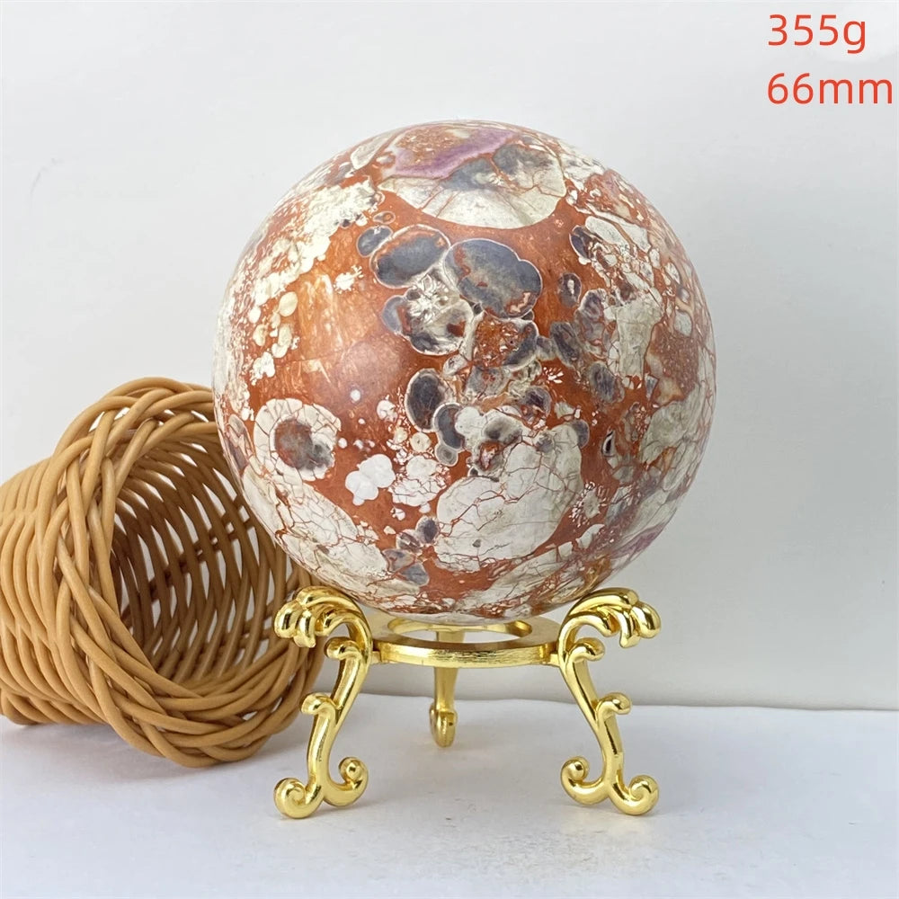 Lucky Natural Orange Quartz Ball Feng Shui