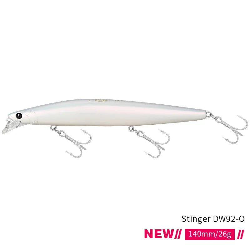 TSURINOYA Stinger 140S Fishing Lure Sinking Minnow DW92 140mm 26g Saltwater Seabass Ultra Long Casting Large Hard Baits Jerkbait
