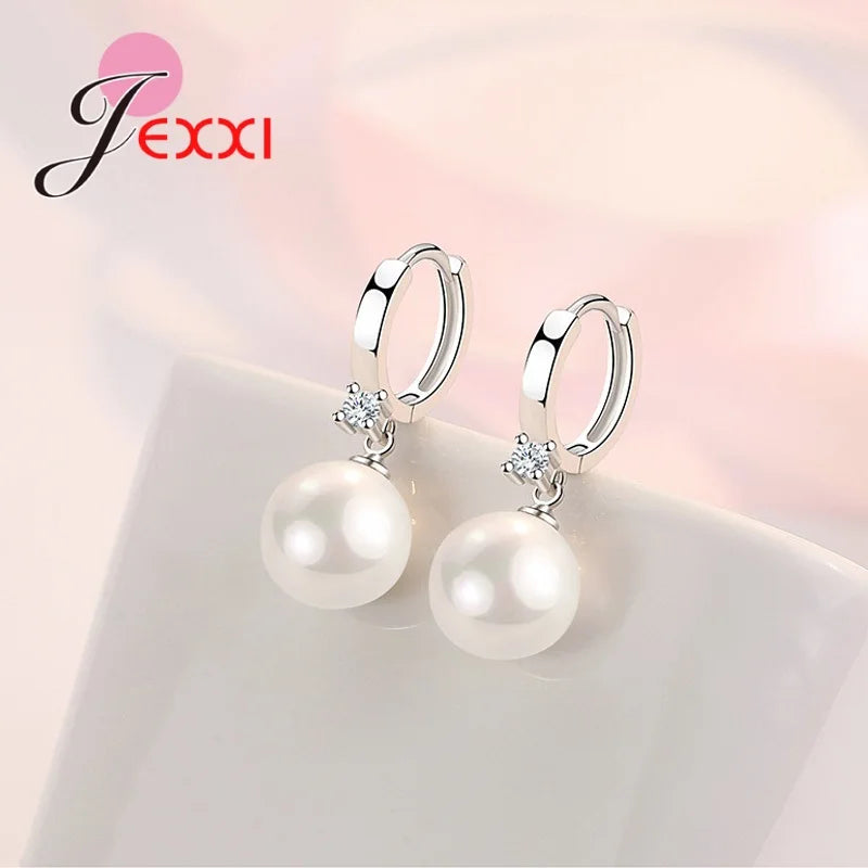 Noble 925 Silver Pearl Jewelry Set for Party