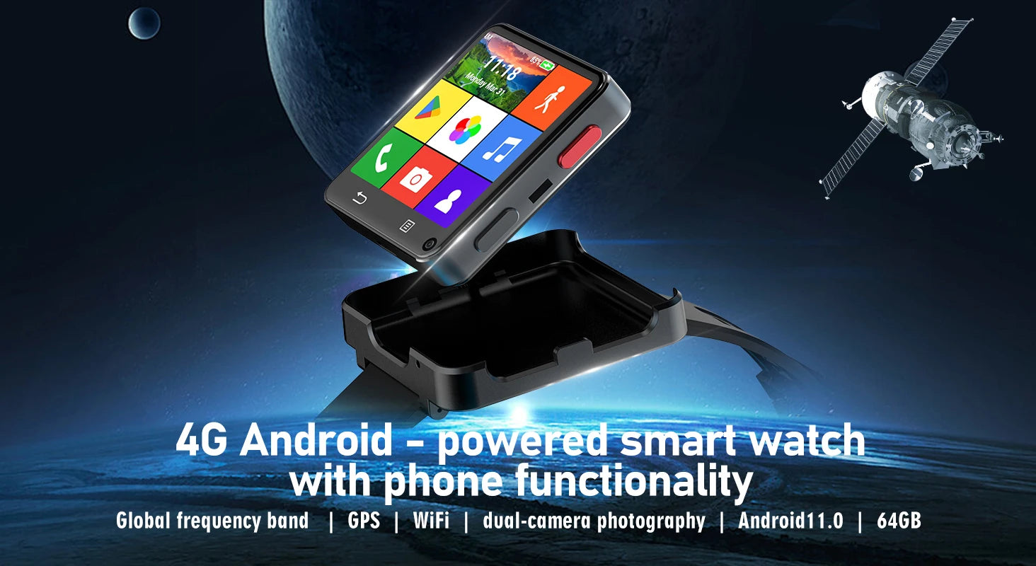 Đồng Hồ Thông Minh 4G Màn Hình Lớn 2.64 Android 11