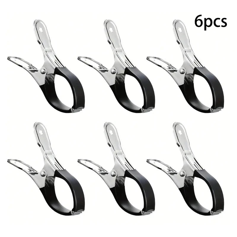 Multifunctional Windproof Pool Cover Clamp - Stainless Steel with Plastic Handle, Durable Spring Clamp for Above-Ground Pools