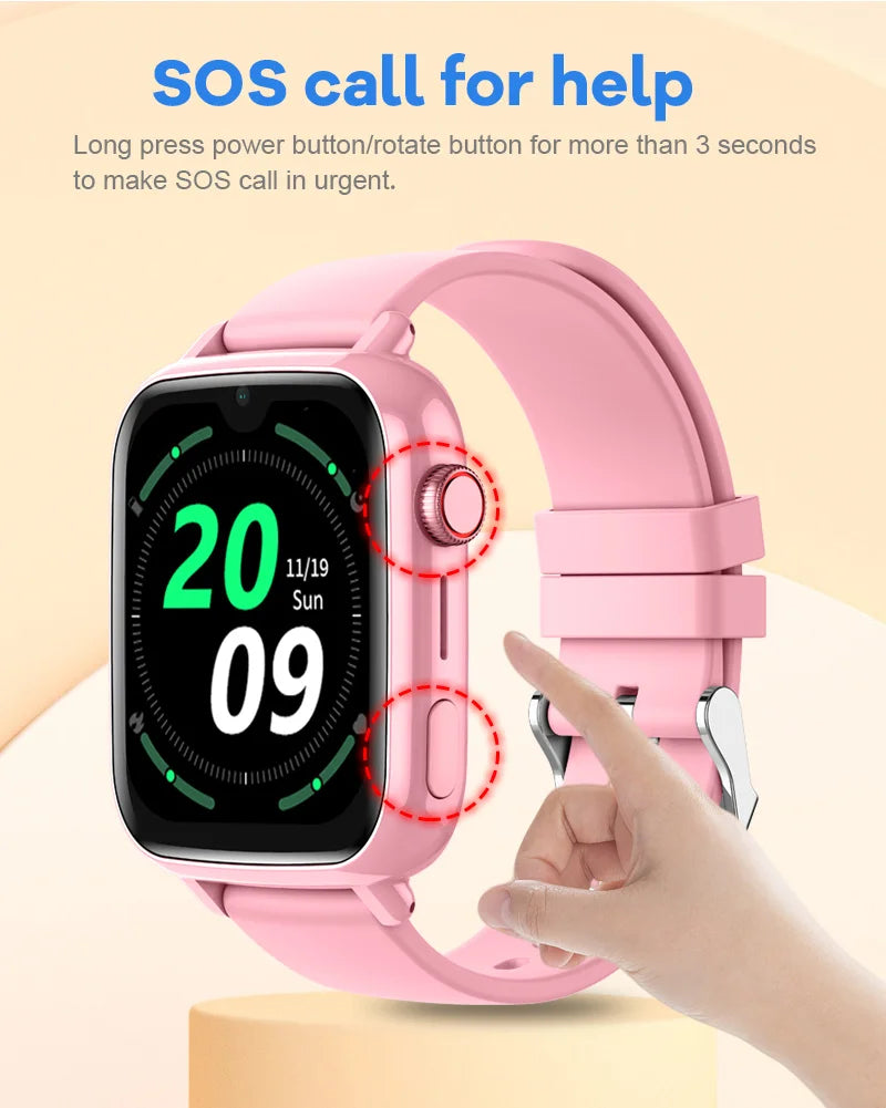 4G GPS Smart Watch for Kids Video Calling Protection