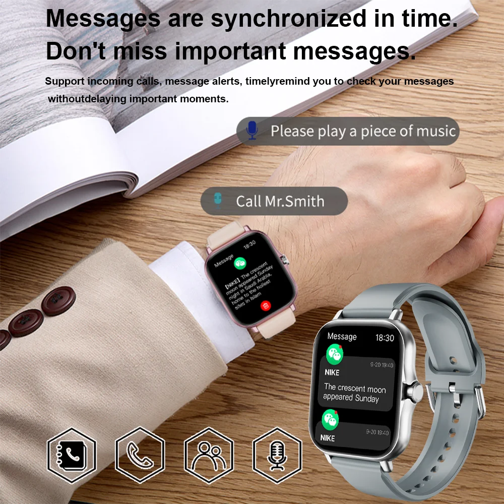 Đồng Hồ Thông Minh 1.44 Đo Huyết Áp, Oxy, Gọi Bluetooth