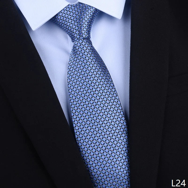 Cà Vạt Lụa Tơ Tằm Nam Cao Cấp Họa Tiết Sọc 8CM