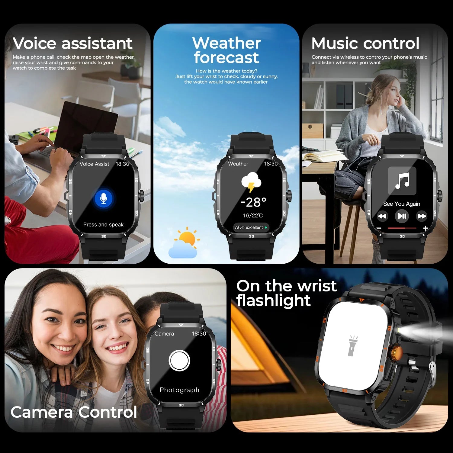 Đồng hồ thông minh 2025: Gọi Bluetooth, Sức khỏe, Thể thao