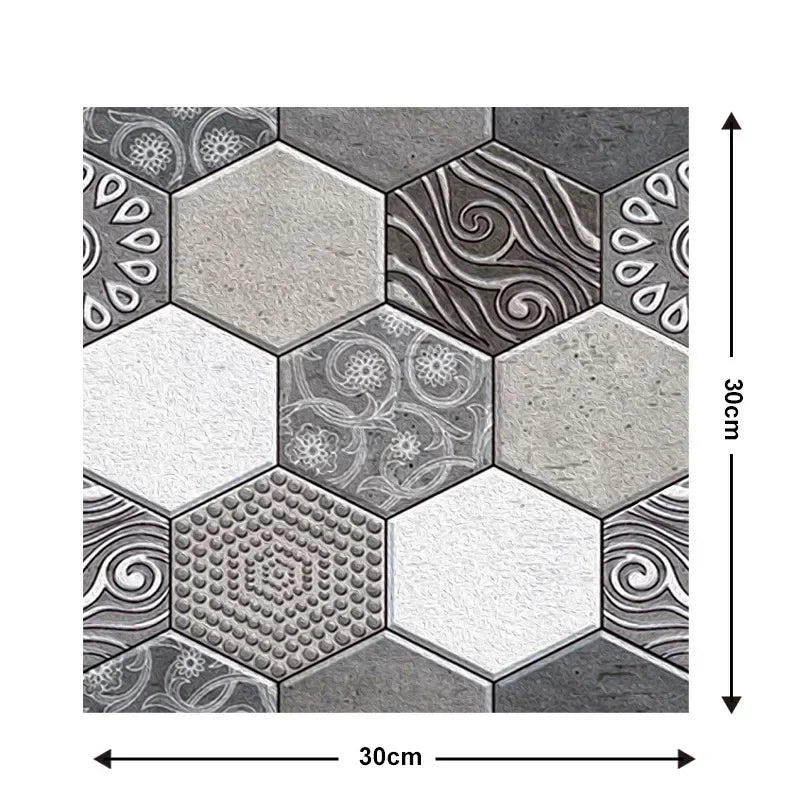 5/10PCS Stereo Wall Stickers Self-adhesive Wallpaper Brick Pattern Creative Stick Heatproof Vinyl Waterproof Kitchen Home Decor