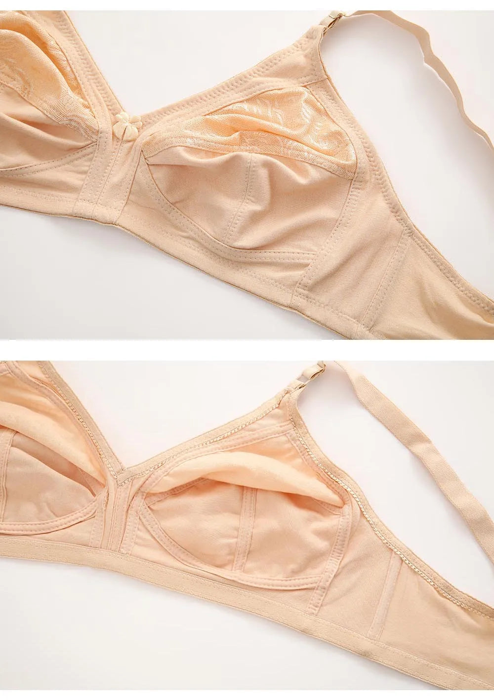 Sexy lace bra without underwire to lift bust for women in large size