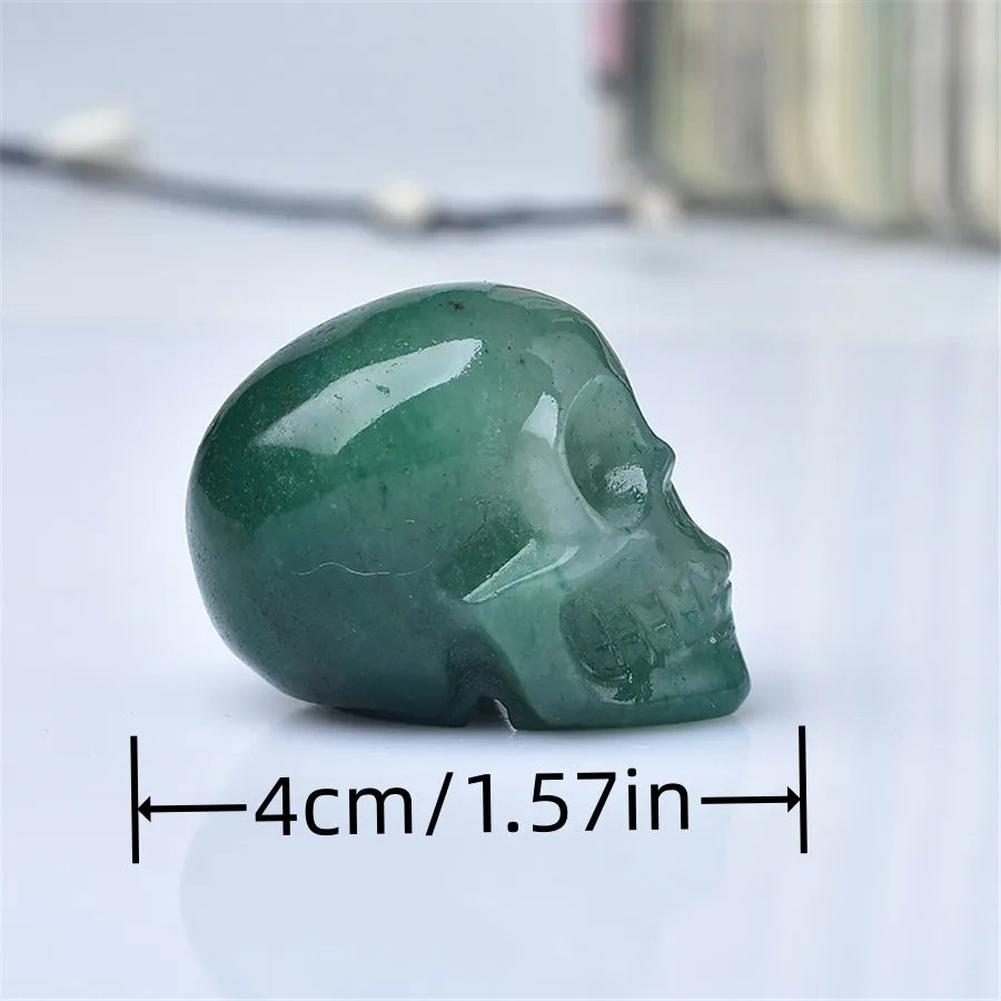 Đầu Lâu Đá Quý Tự Nhiên Chạm Khắc Phong Thủy 50mm