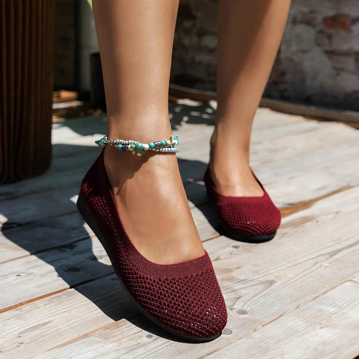 Giày Bệt Nữ Mũi Tròn Êm Ái Thời Trang Năng Động