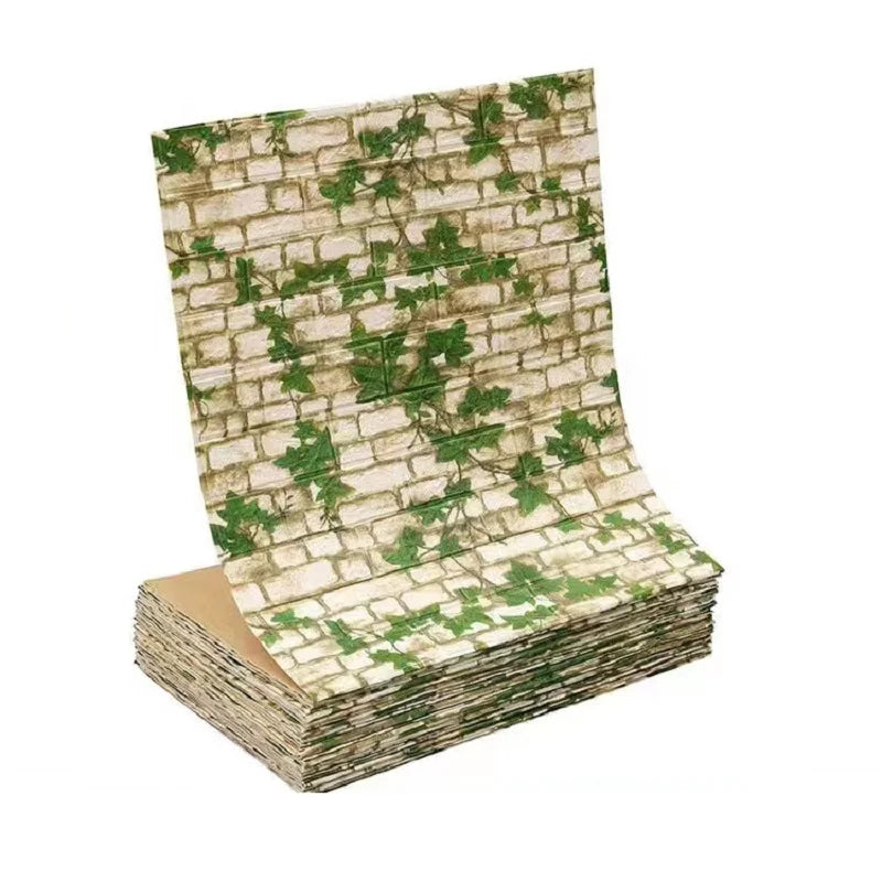 Giấy Dán Tường 3D Chống Nước Giả Gạch 70x100cm