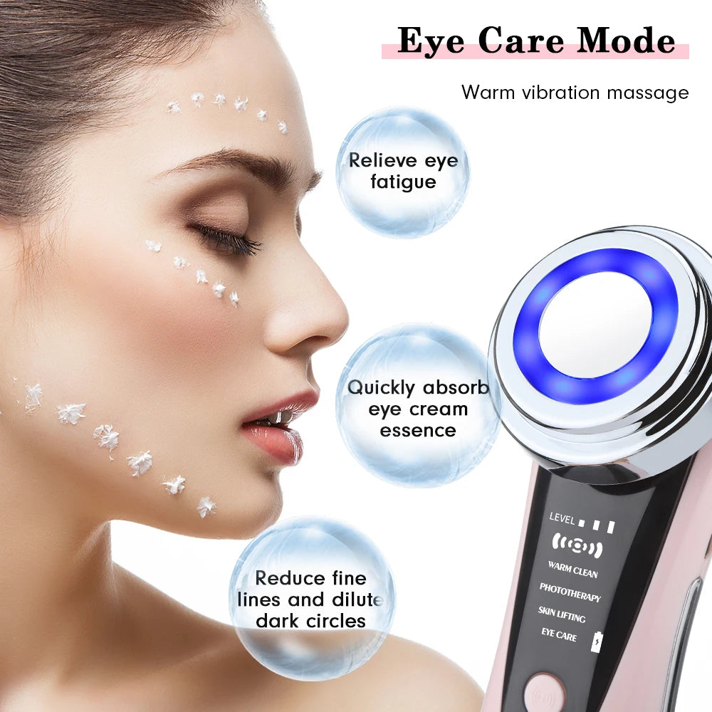 Máy Chăm Sóc Da 5in1 Nhiệt Lạnh & Ánh Sáng Đỏ Xanh - Daisan Mart