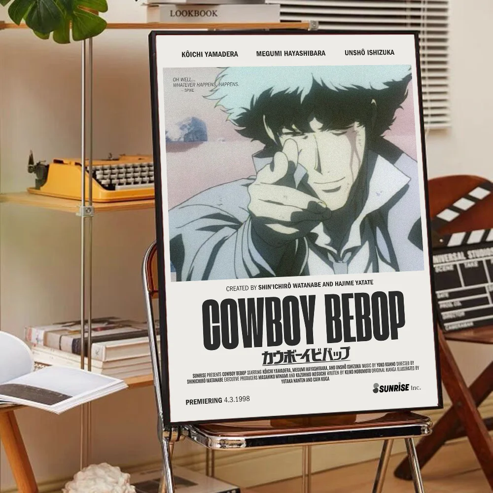 Anime Cowboy Bebop Good Quality Prints and Posters Waterproof Paper Sticker Coffee House Bar Posters Wall Stickers