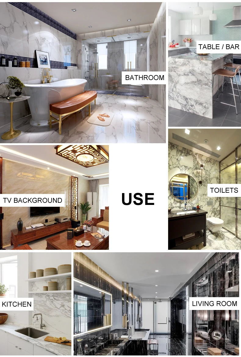 Decal Dán Bếp Chống Dầu Nước, Cải Tạo Tủ Bếp Marble - Daisan Mart