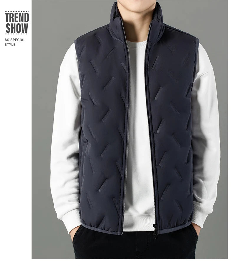 Men's Autumn Winter Outdoor Windbreaker Vest Fur Lining 2025