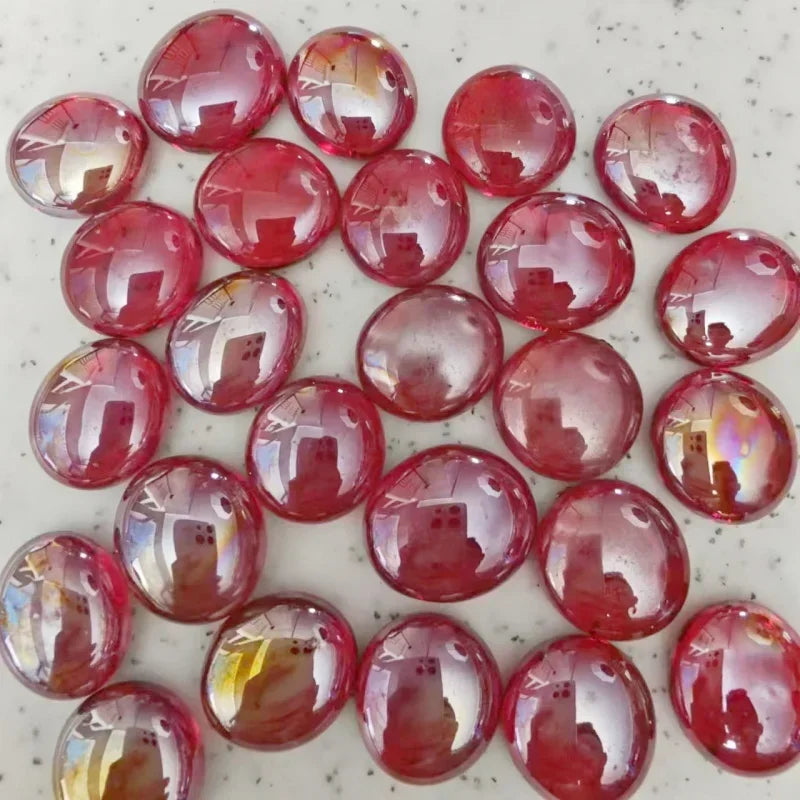 DIY Multicolored Round Glass Mosaic Beads 100g