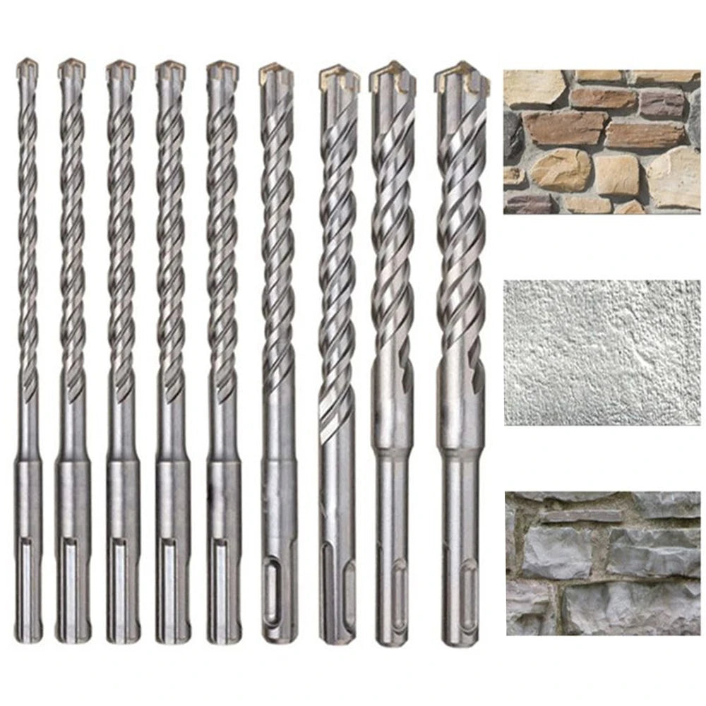 4/5/6/7/8/9pcs Cross Tip 160mm SDS Plus Drill Bit Set Electric Hammer Masonry Drill Bits for Masonry Concrete Rock Stone bits