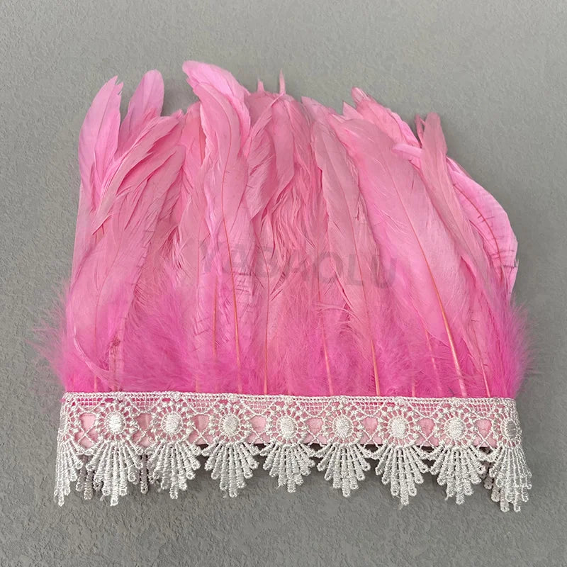 Natural Feather Sleeve Cuffs Gloves Party Cosplay Lace Wrist Cuffs Fur Sleeve Furry Accessories Carnival Stage Show Costume - Daisan Mart