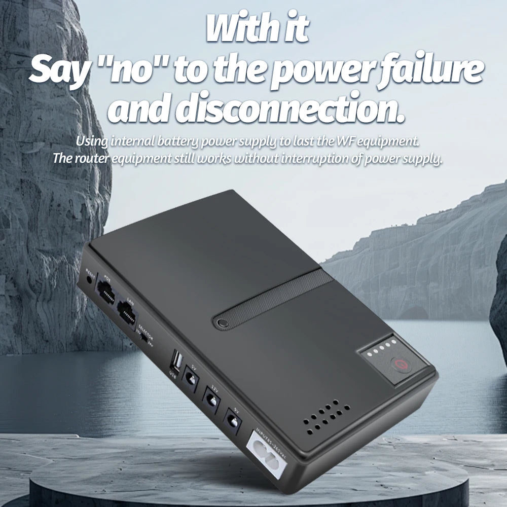 Mini Multi-Function UPS: 5V 9V 12V Power Backup For Devices