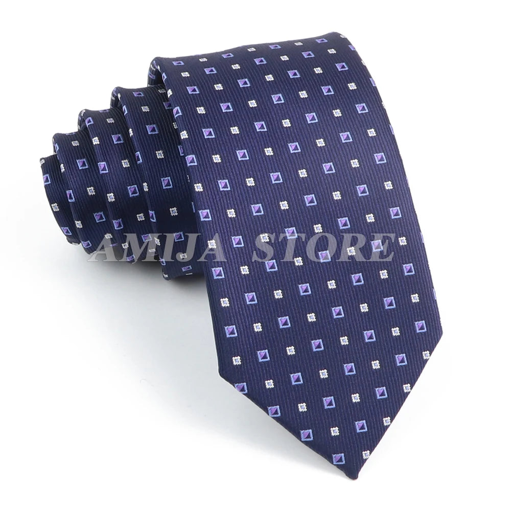 Cà vạt nam cao cấp chấm bi xám 6.5cm thời trang