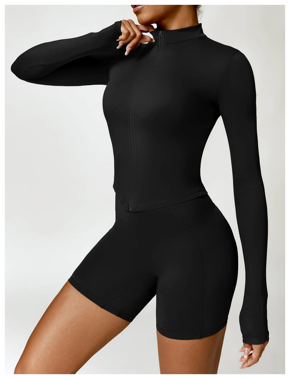 Áo Thun Nữ Dài Tay Tập Gym Yoga Chạy Bộ Thể Thao