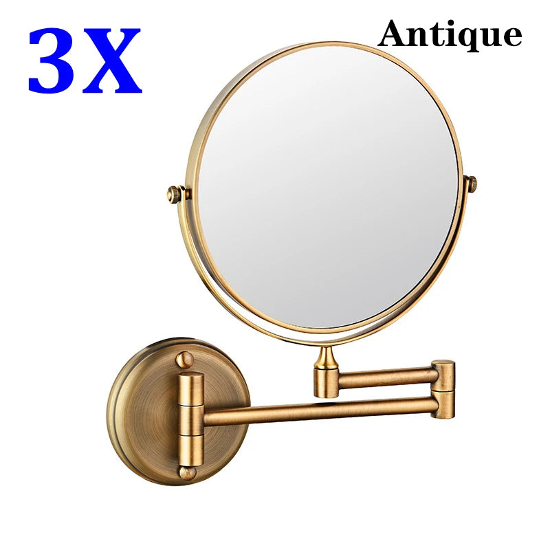 High-end Gold-Plated LED Folding Makeup Mirror