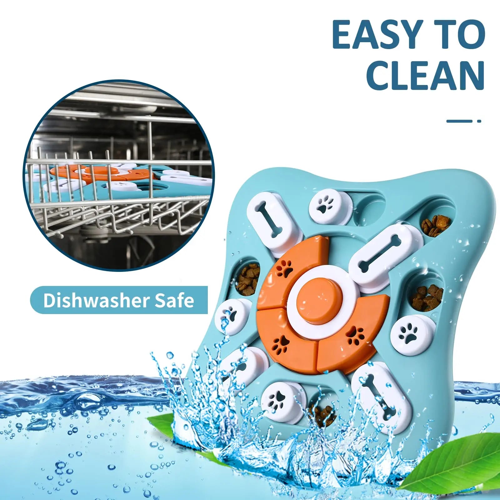 Interactive Puzzle Food Feeder for Small Big Pet Dogs Slow Feeder IQ Training Mental Enrichment Game Toys Dog Treat Puzzle Disp