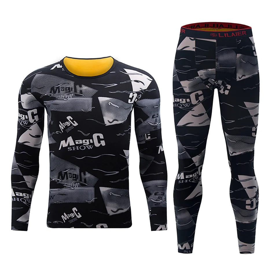 Bộ Đồ Lót Nam Thu Đông Nỉ Nhung In Thời Trang Ấm