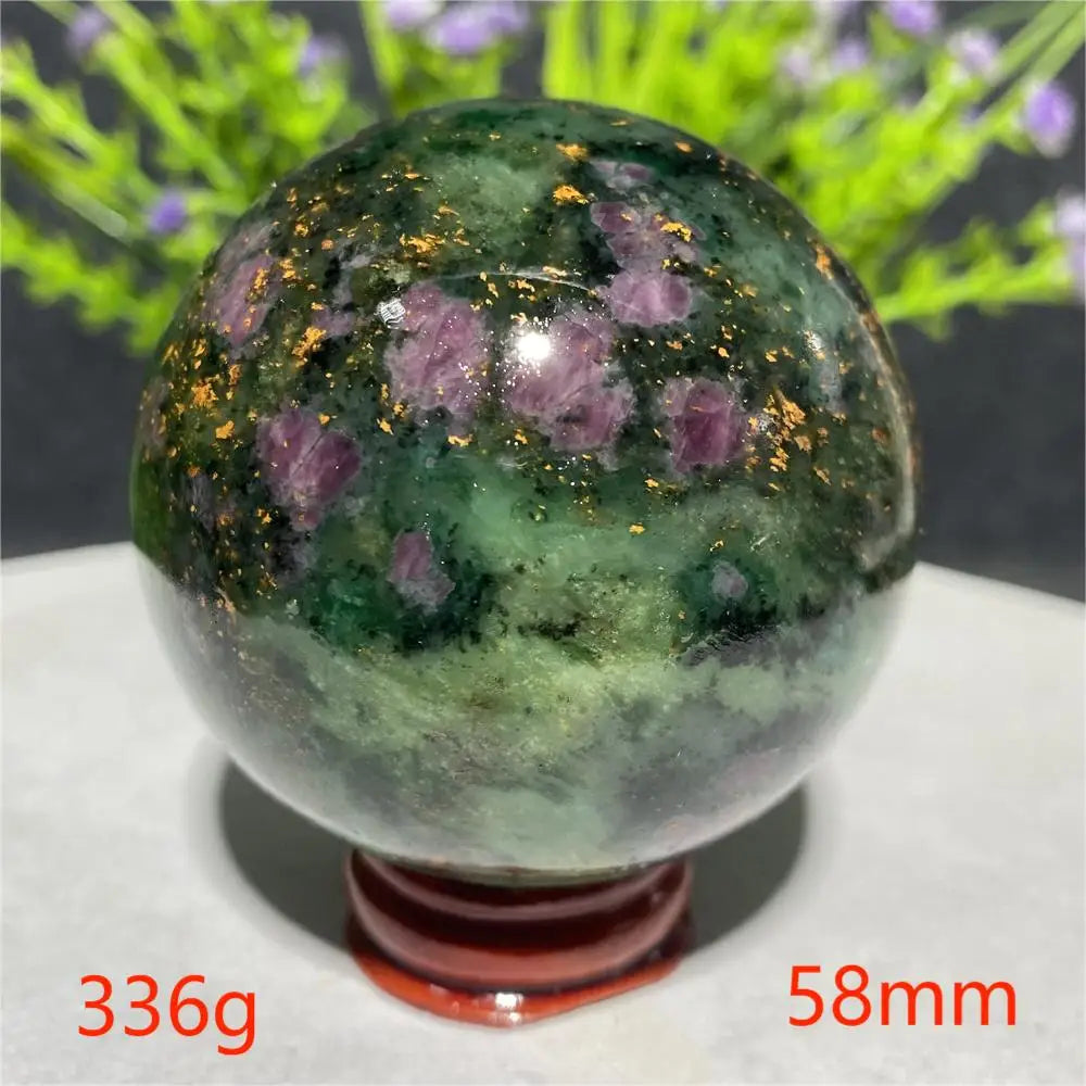 Natural Emerald &amp; Ruby Energy Ball