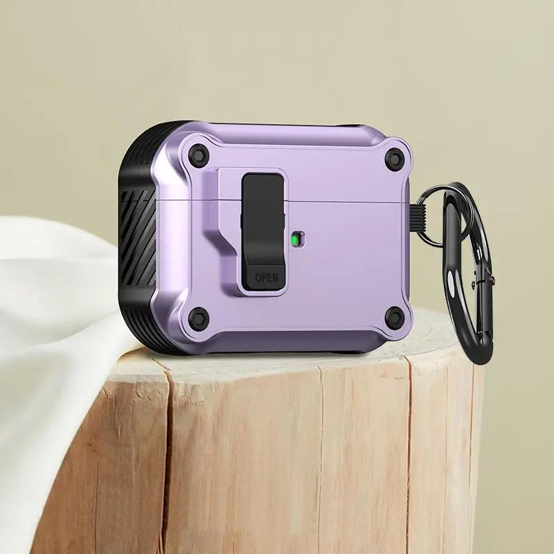 Security Lock Cover for AirPods Pro 3 2025 Case for AirPods Pro3 Pro 3rd Gen 2025 Cases Shockproof PC Headphone Fundas With Hook