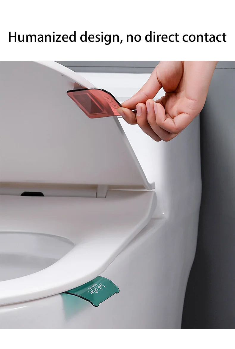 Adhesive Toilet Lid Device Portable Sanitary Closestool Toilet Seat Handle Flapper Holder Household DIY Bathroom Accessories