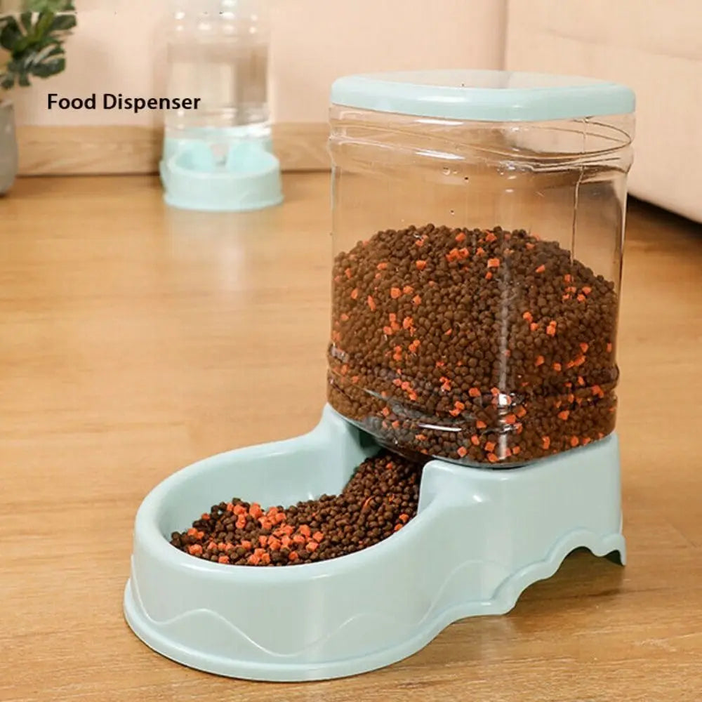 3.8L Automatic Pet Feeder Large Cat Dog Food Dispenser Water Fountain Drink Bowl - Daisan Mart