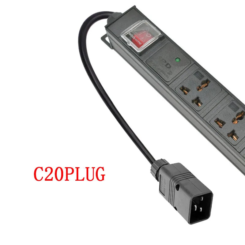 PDU Network Cabinet Rack Power Strip Distribution Outlet Units UK adaptation Universal Socket Compatible US AU Israel eu plug