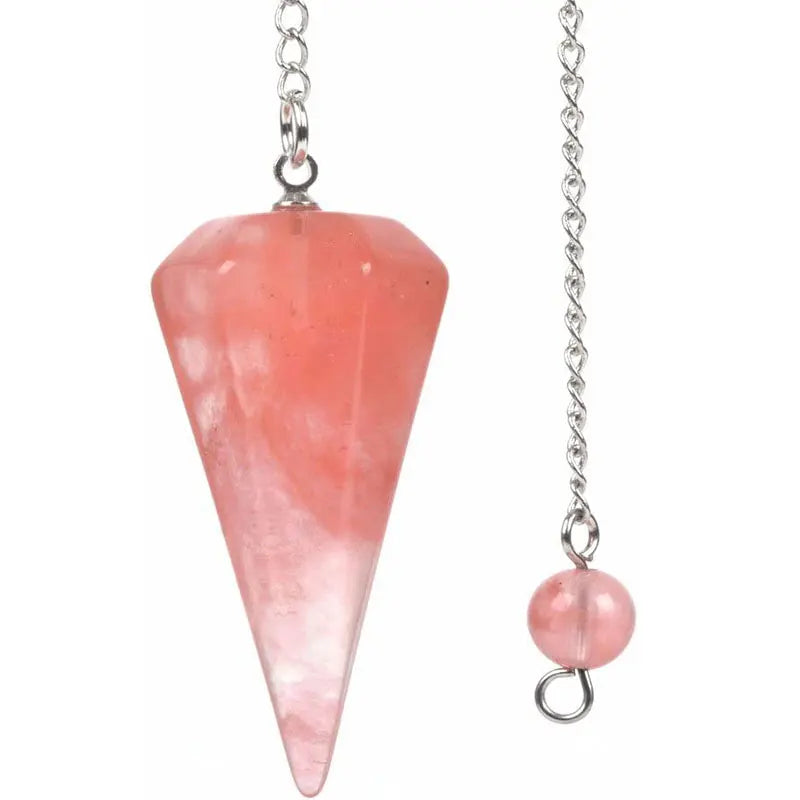 Quartz Amethyst Boho Healing Pendulum Charm